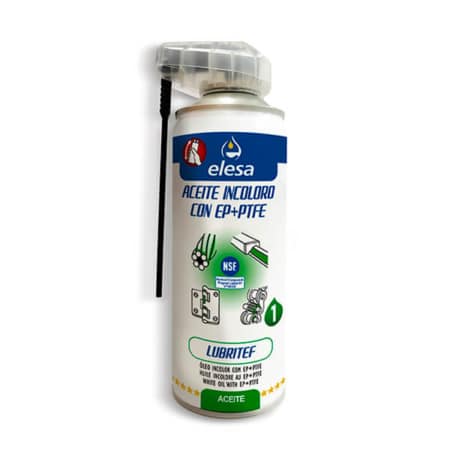 Aceite incoloro EP con PTFE aerosol Elesa